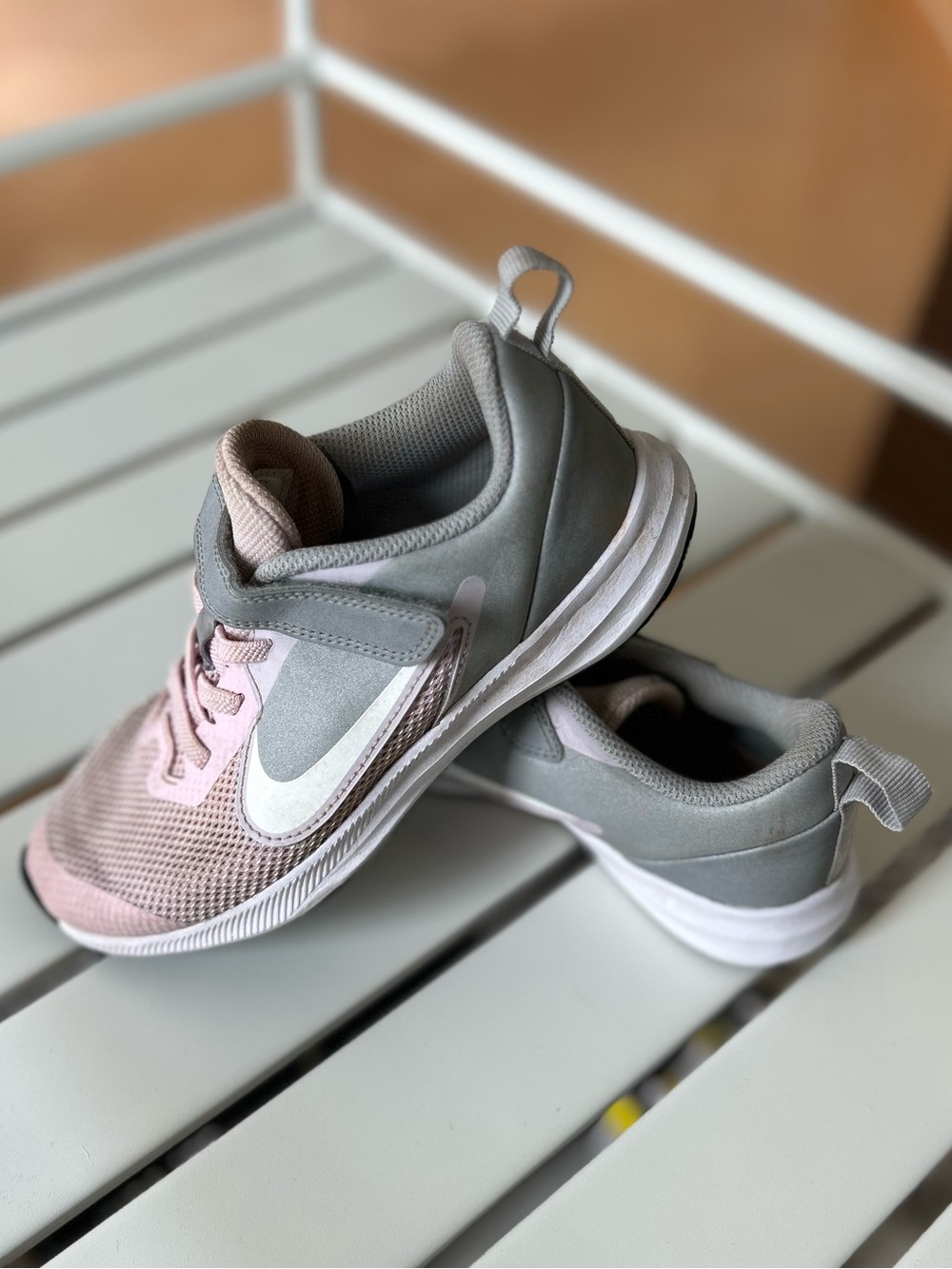 Nike Pink and Gray Kids' Sneakers - Casual Athletic Shoes